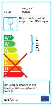 Eglo 96858 Walina LED Tischleuchte 5,4W Wal blau