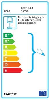 Eglo 96957 Torona 1 Tischleuchte E14 weiss natur