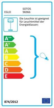 Eglo 96966 Sotos Stehleuchte E27 nickel natur weiss