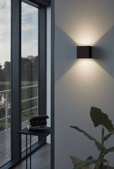 Eglo 97242 CALPINO LED Außen-Wand-/Deckenleuchte 2x3,3W Anthrazit Warmweiss IP54