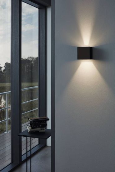 Eglo 97242 CALPINO LED Außen-Wand-/Deckenleuchte 2x3,3W Anthrazit Warmweiss IP54