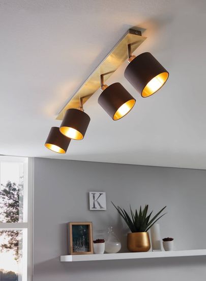 EGLO 97539 VALBIANO Spot-Leuchte cappuccino gold 4xE14