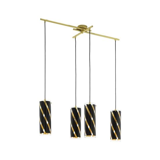 EGLO 97768 PINTO NERO 1 Pendelleuchte schwarz gold 4xE27