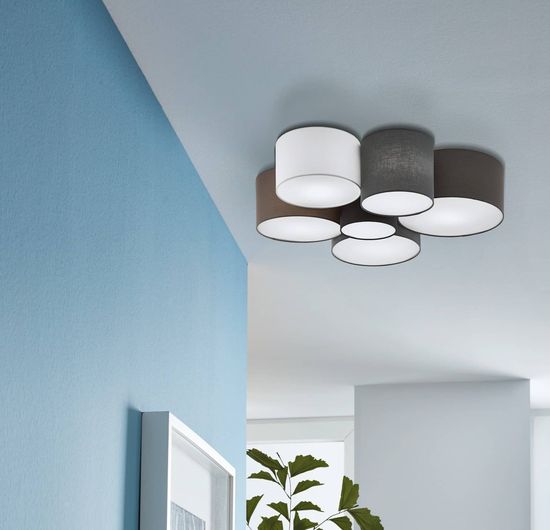 EGLO 97838 PASTORE Deckenleuchte braun grau schwarz 6xE27