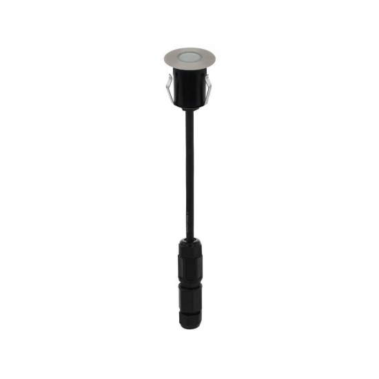 Eglo 98182 TRONTO LED Außen-Ein-/Aufbauleuchte 1W Ø45mm Edelstahl Schwarz Warmweiss