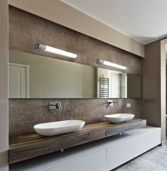 Eglo 99339 TRAGACETE 1 LED Wand-/Deckenleuchte 15W 680x55mm Silber Chrom Weiss Neutralweiss IP44