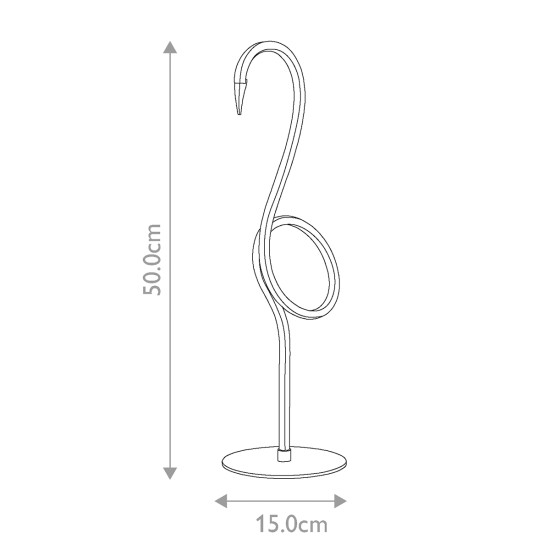 Elstead Flamingo LED Tischleuchte Weiss 6W warmweiss FLAMINGO-TL-WHT