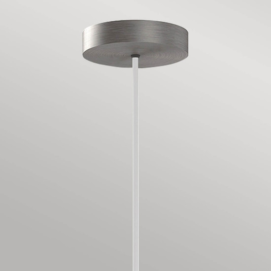 Elstead Bijou LED Pendelleuchte Nickel gebürstet Opal matt
