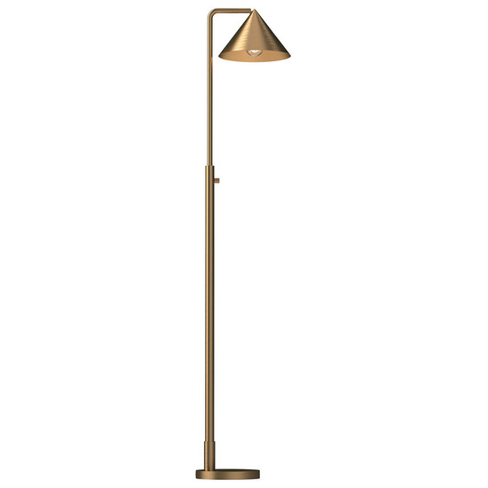 Elstead Remyck Stehlampe E27 Gebürstete Goldoptik Gold gebürstet