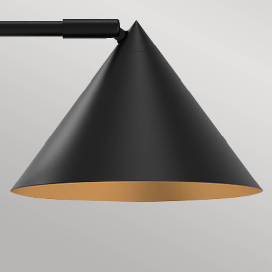 Elstead Remyck Tischlampe E27 Mattes Schwarz Mattschwarz