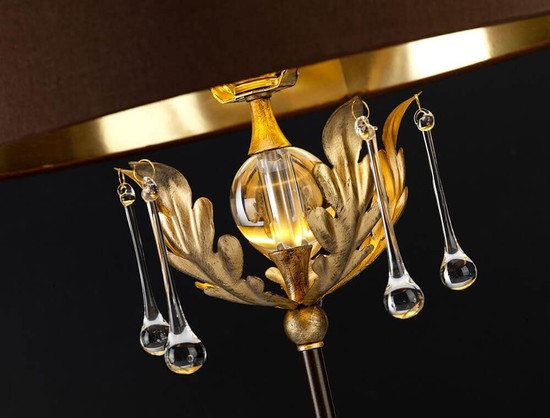 Elstead Amarilli Tischleuchte E27 Bronze-Goldfarbe Braun, Made in UK