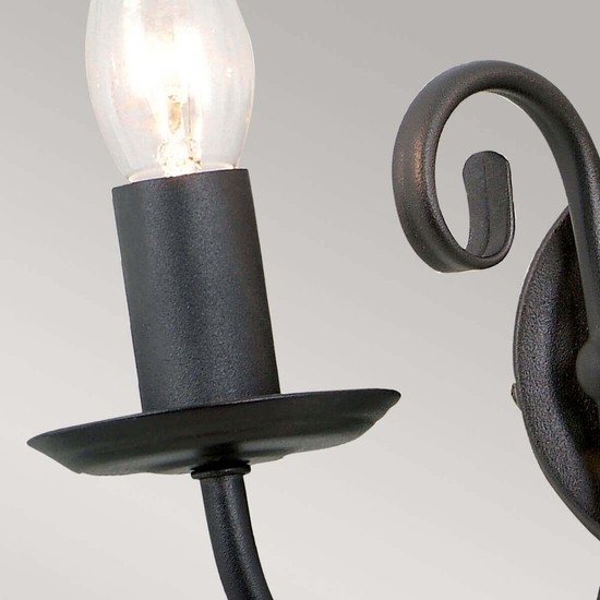 Elstead Artisan Wandleuchte E14 2-fach Schwarz
