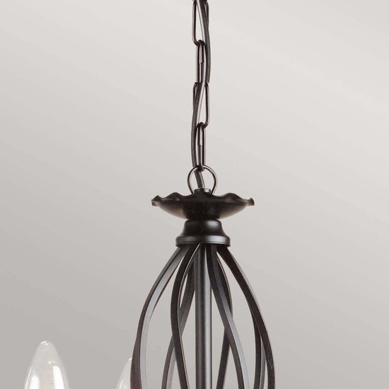 Elstead Artisan Kronleuchter E14 3-fach Schwarz