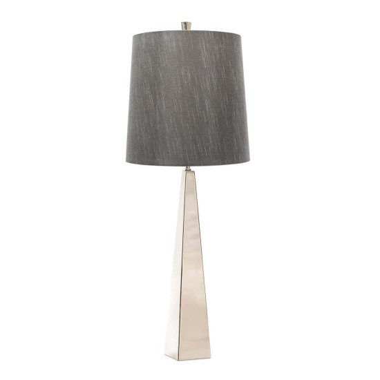 Elstead Ascent Tischleuchte E27 Poliertes Nickel Dunkelgrau