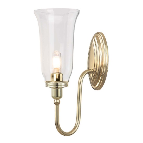 Elstead Blake LED Wandleuchte G9 Poliertes Messing IP44