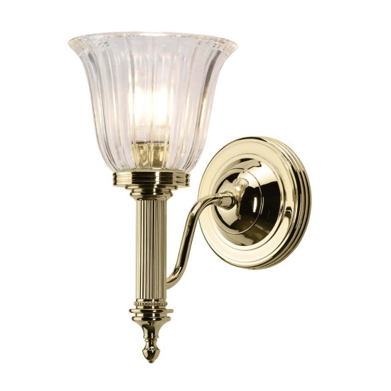 Elstead Carroll LED Wandleuchte G9 Poliertes Messing IP44