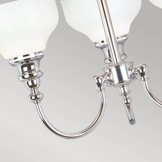 Elstead Cheadle LED Kronleuchter G9 3-fach Poliertes Chrom IP44