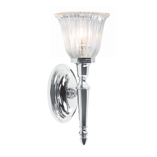 Elstead Dryden LED Wandleuchte G9 33cm Poliertes Chrom IP44