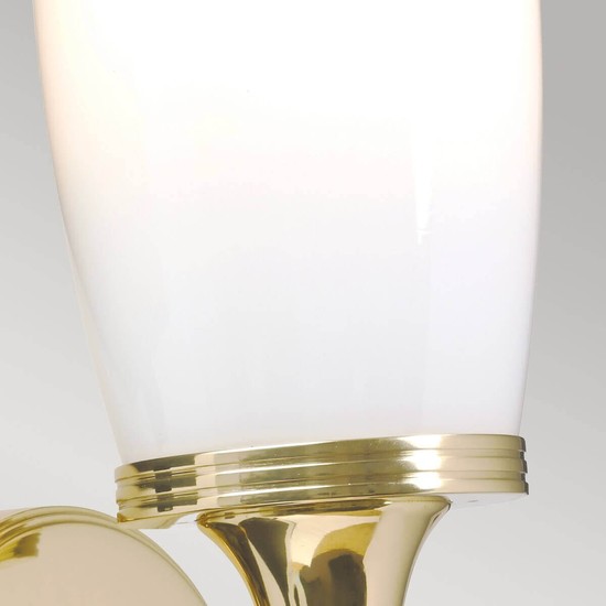 Elstead Eliot LED Wandleuchte G9 Poliertes Messing IP44