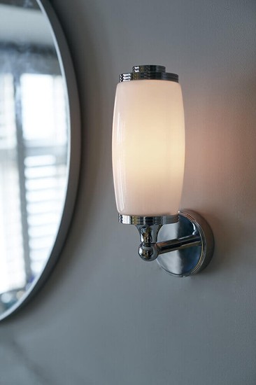 Elstead Eliot LED Wandleuchte G9 Poliertes Chrom IP44