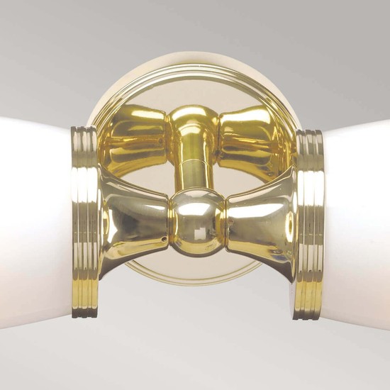 Elstead Eliot LED Wandleuchte G9 2-fach Poliertes Messing IP44