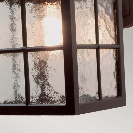 Elstead Winchester Außen-Wandleuchte E27 40cm Schwarz IP43