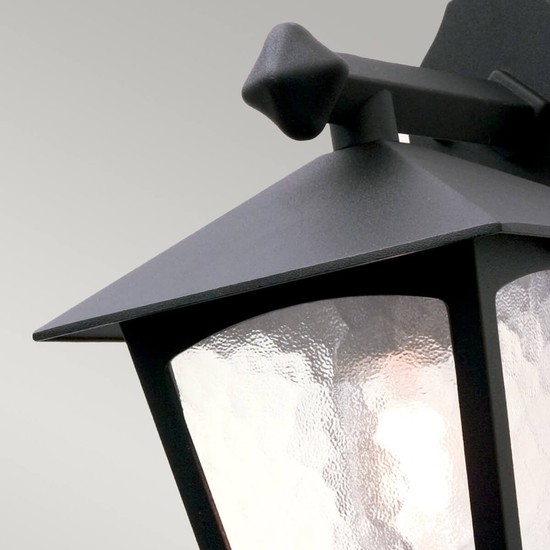 Elstead York Außen-Wandleuchte E27 31cm Schwarz IP43