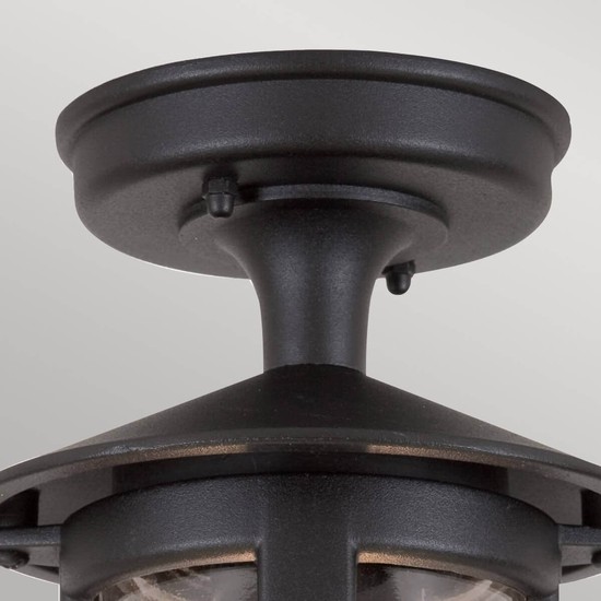 Elstead Hereford Außen-Deckenleuchte E27 24cm Schwarz IP43