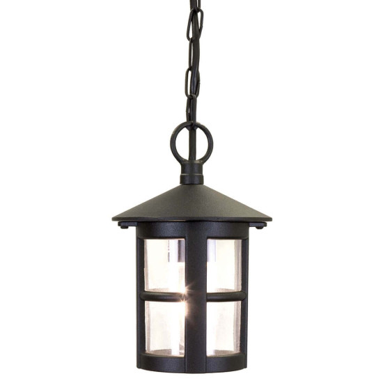Elstead Hereford Außen-Hängeleuchte E27 26cm Schwarz IP43