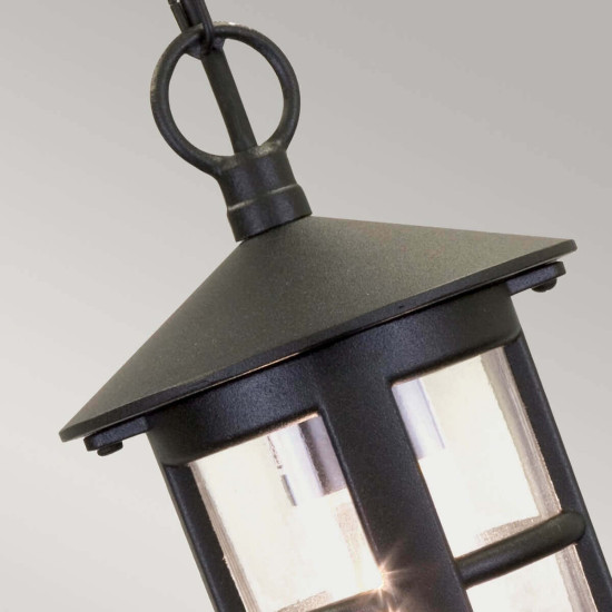 Elstead Hereford Außen-Hängeleuchte E27 26cm Schwarz IP43