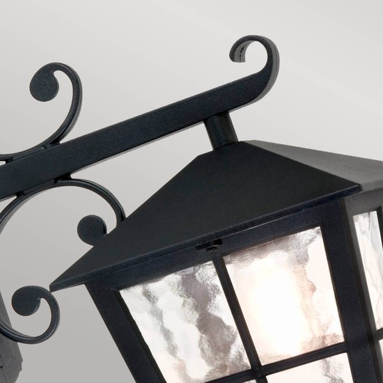 Elstead Canterbury Außen-Wandleuchte E27 41cm Schwarz IP43