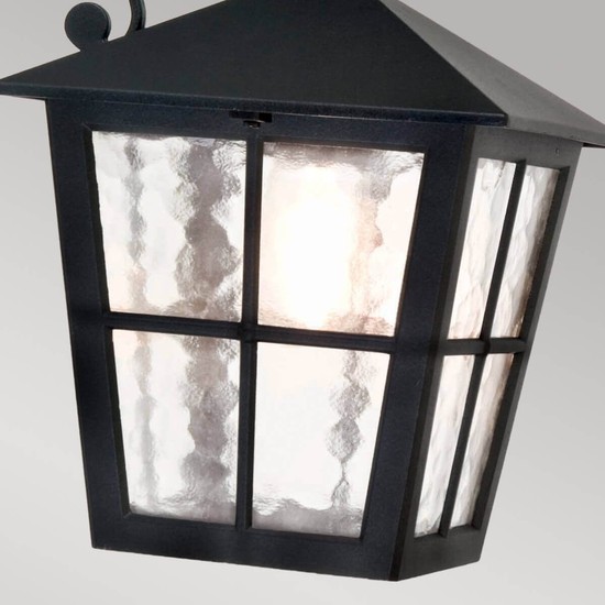 Elstead Canterbury Außen-Wandleuchte E27 41cm Schwarz IP43