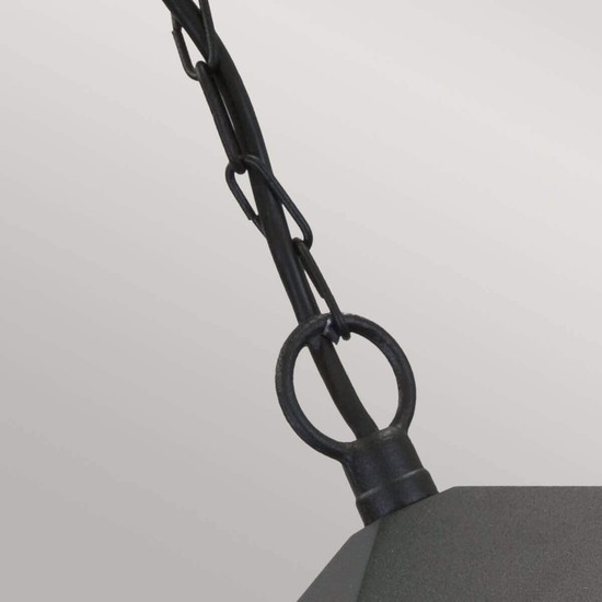 Elstead York Außen-Hängeleuchte E27 29cm Schwarz IP43