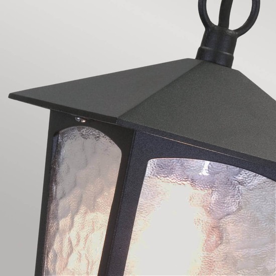 Elstead York Außen-Hängeleuchte E27 29cm Schwarz IP43