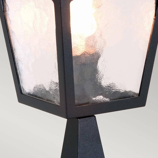 Elstead York Außen-Stehleuchte E27 32cm Schwarz IP43