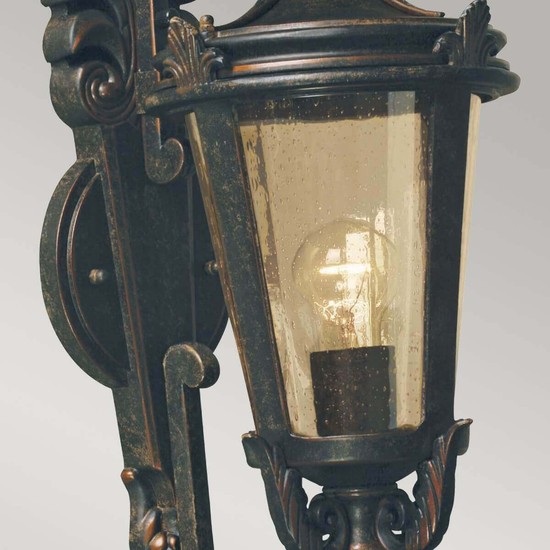 Elstead Baltimore Außen-Wandleuchte E27 55cm Verwitterte Bronze IP44
