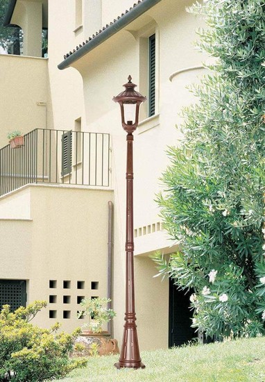 Elstead Chicago Außen-Stehleuchte E27 247cm Rostige Bronze Patina IP44