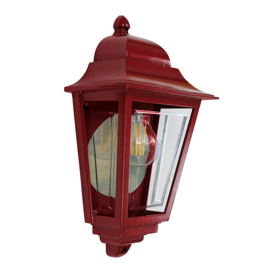 Elstead Deco Lane Außenwandleuchte E27 Rot IP44, Made in UK