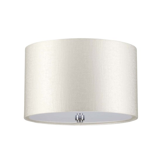 Elstead Fletcher Deckenleuchte E27 3-fach 35cm Poliertes Chrom Elfenbein