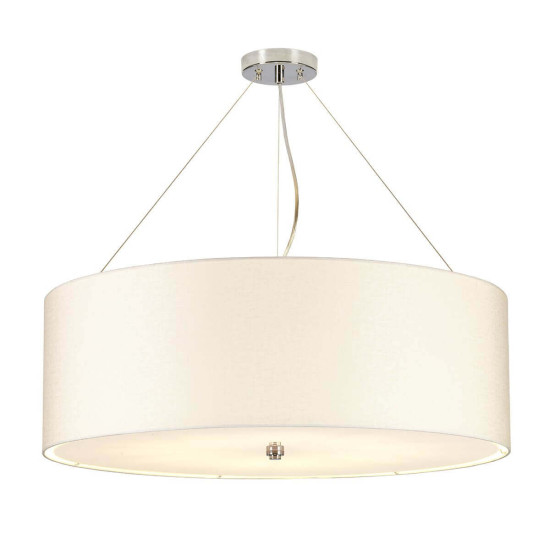 Elstead Pearce Hängeleuchte E27 7-fach 26cm Poliertes Chrom Elfenbein