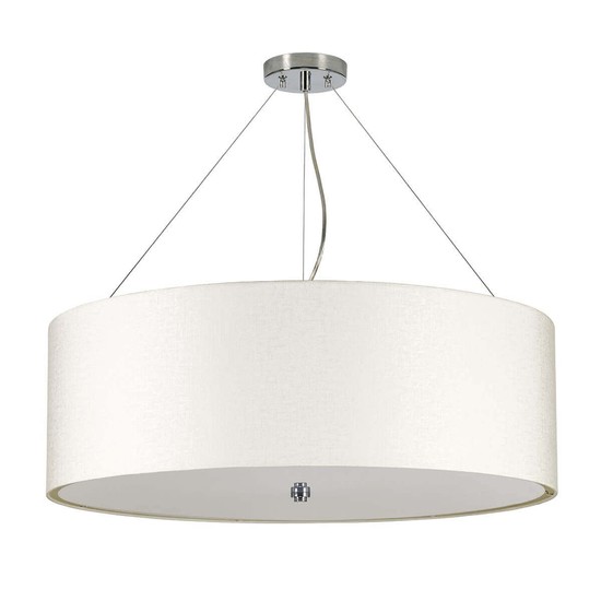 Elstead Pearce Hängeleuchte E27 7-fach 26cm Poliertes Chrom Elfenbein