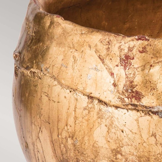 Elstead Heather Bowl Abdeckung Blattgold, Umber-Glasur