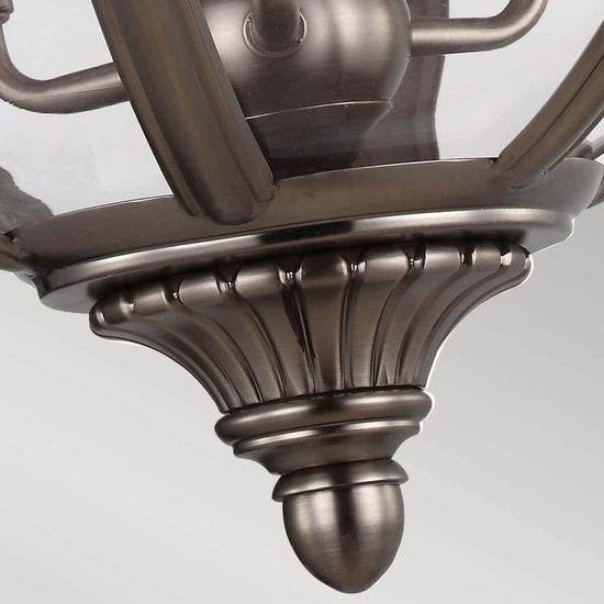 Elstead Adams Kronleuchter E14 3-fach Antikes Nickel