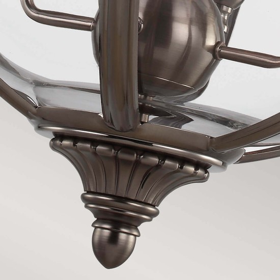 Elstead Adams Kronleuchter E14 4-fach Antikes Nickel