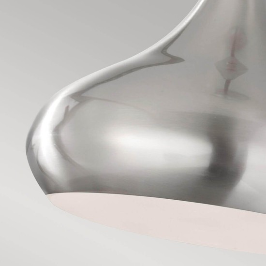 Elstead Beso Hängeleuchte E27 27cm Gebürsteter Stahl