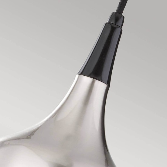 Elstead Beso Hängeleuchte E27 24cm Gebürsteter Stahl