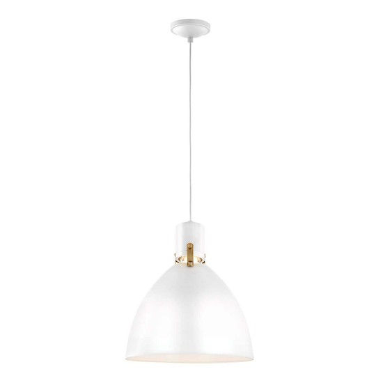 Elstead Brynne LED Hängeleuchte Flaches Weiß-Chrom