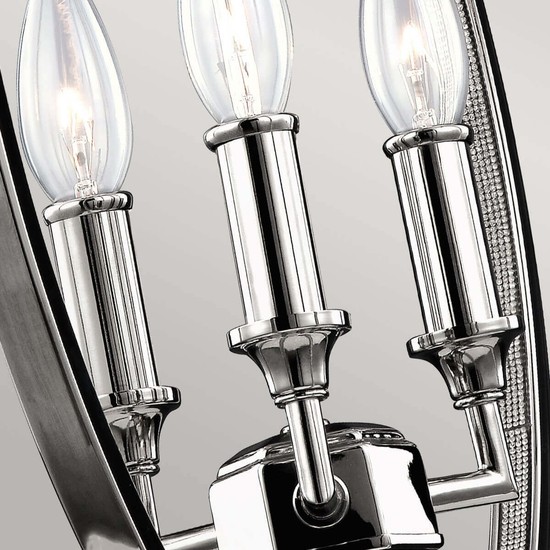 Elstead Corinne Hängeleuchte E14 3-fach 53cm Poliertes Nickel