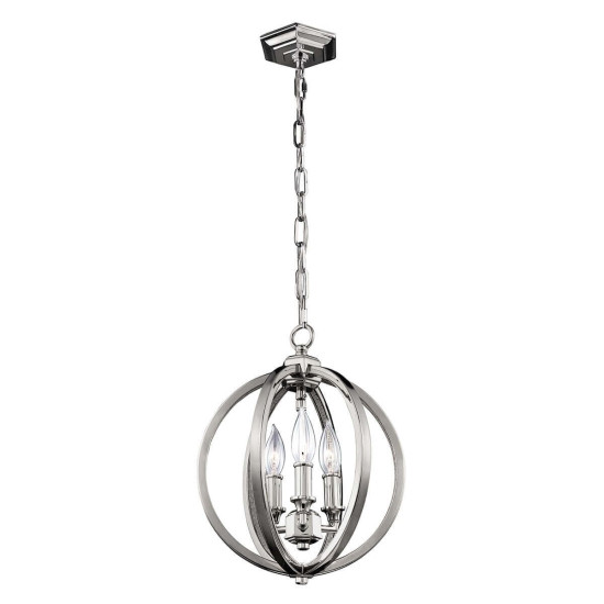 Elstead Corinne Hängeleuchte E14 3-fach 36cm Poliertes Nickel