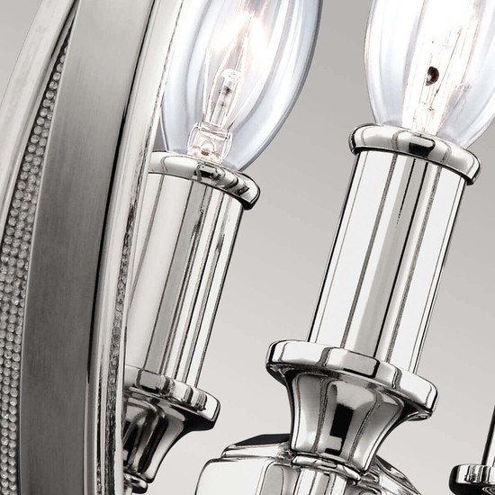 Elstead Corinne Hängeleuchte E14 3-fach 36cm Poliertes Nickel